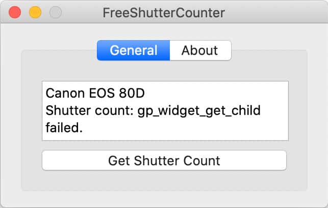 check shutter count canon online